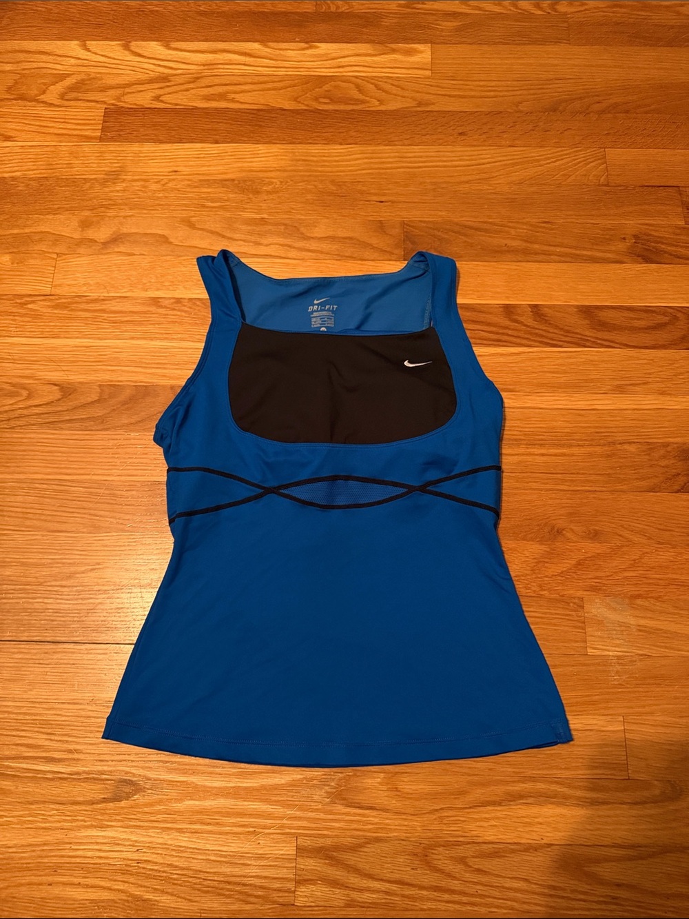 Nike Blue and Black Women's Tank Top